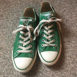 Green Converse All Star Sneakers, 8(woman) 6(men)